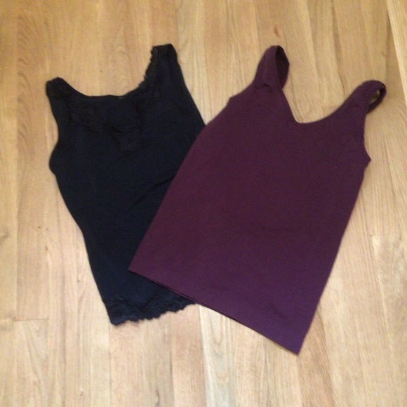 White House Black Market Tops - 3for $30 Womens  Bundle of 2 WHBM Camisoles Black and Burgundy sz sm